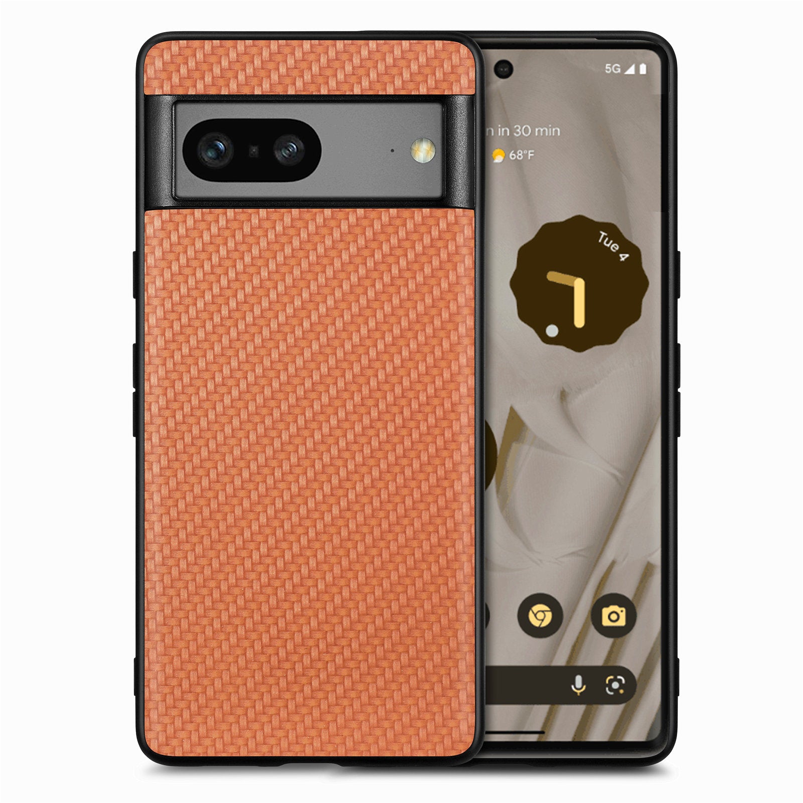 For Google Pixel 7a 5G Carbon Fiber Texture Phone Back Case PU Leather Coated PC TPU Shockproof Cover For Google Pixel 7a 5G Carbon Fiber Texture Phone Back Case PU Leather Coated PC TPU Shockproof Cover